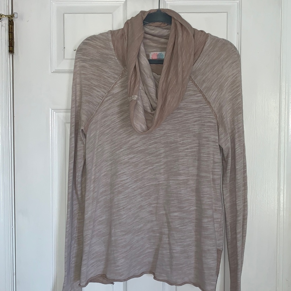 Free People Beach long sleeve cowl neck top
